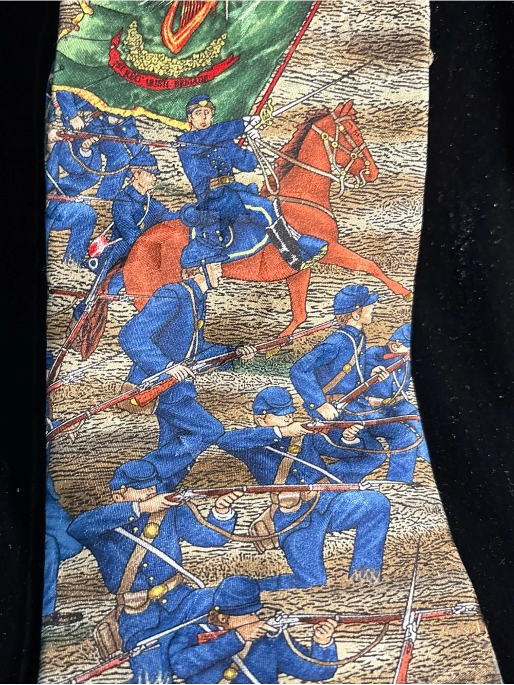 Tango by Max Raab Civil War American Union Irish Brigade Silk Tie